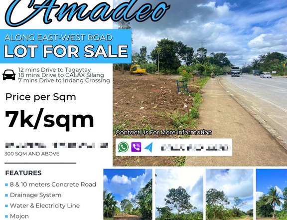 300-753 sqm Commercial/Residential Lot For Sale in Brgy Pangil, Amadeo Cavite (Along East-West Road)