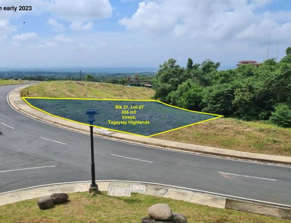 355 sqm Residential Lot For Sale (Tagaytay Highlands)