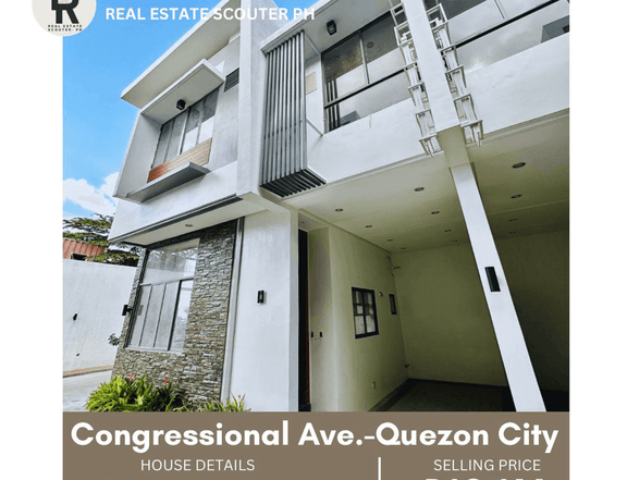 Quezon City Edsa Munoz 3 Bedrooms Townhouse in Congressional Ave near SNR