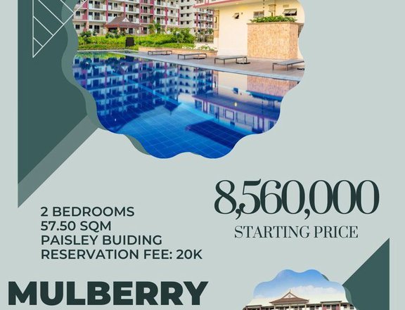 MULBERRY PLACE 2 57.50 sqm 2-bedroom For Sale in Taguig Metro Manila
