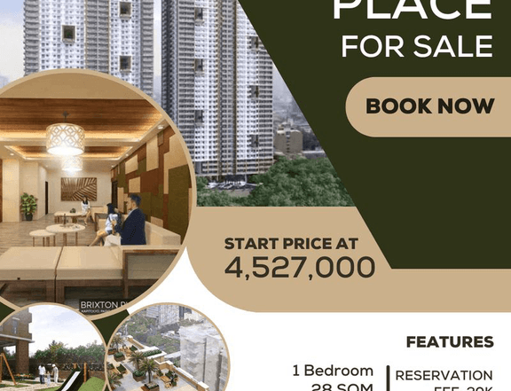 BRIXTON PLACE 28.00 sqm 1-bedroom Condo For Sale in Pasig Metro Manila