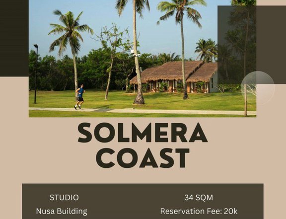 SOLMERA ESIDENCES 34 sqm Studio Condo For Sale in San Juan Batangas