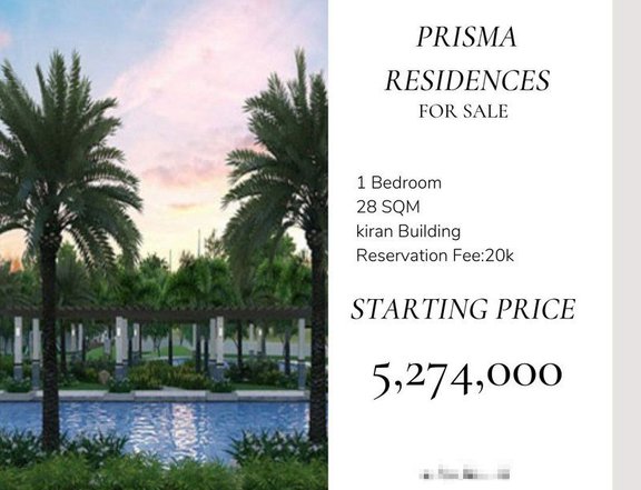 PRISMA RESIDENCES 28.00 sqm 1-bedroom For Sale in Pasig Metro Manila