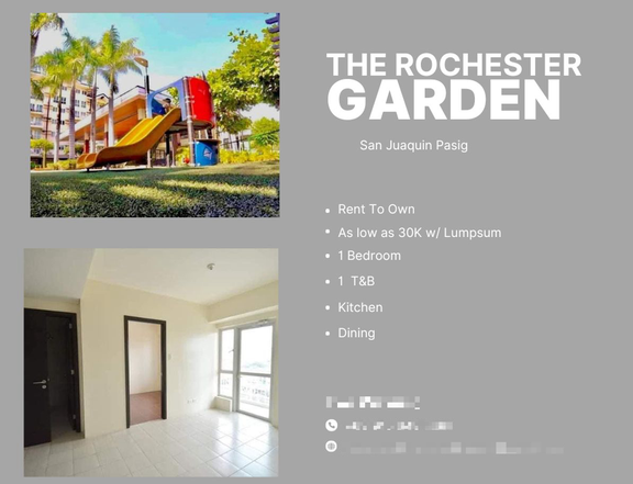 The Rocheaster 300K To Move in 1 Bedroom Condo for Sale Near BGC, Airport