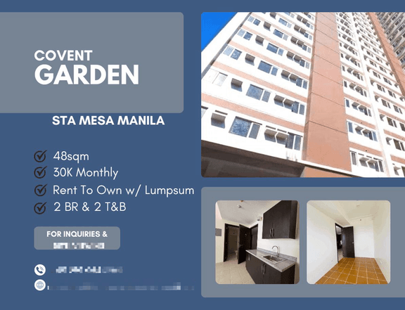 48.00 sqm 2-bedroom Condo For Sale in San Juan Metro Manila Near PUP