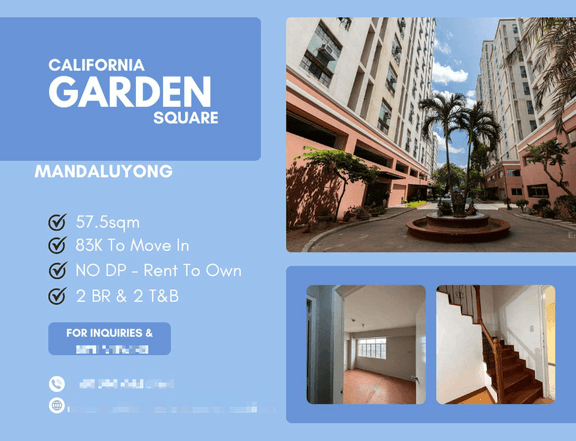 2 BR Condo California Garden Mandaluyong Square Rent To Own