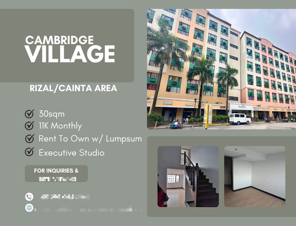 Condo in Pasig Cainta For Sale as low as 11K Monthly To Move In Rent To Own