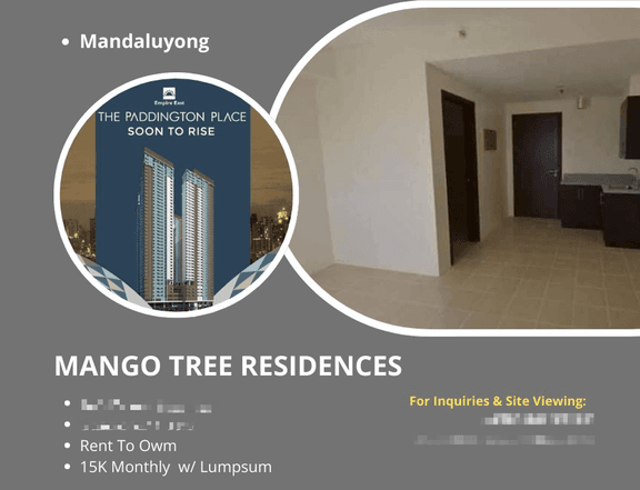 Ortigas/Mandaluyong Condo For Sale as low as 15K Monthly Rent To Own