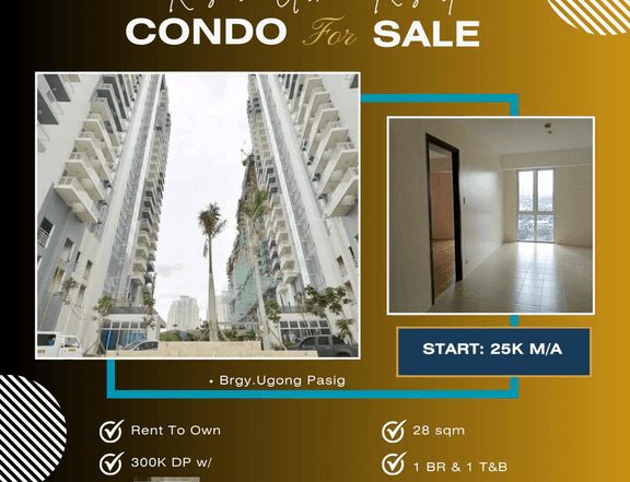 28.00 sqm 1BR Condo For Sale in Pasig Rent To Own in Pasig Kasara Urban Resort