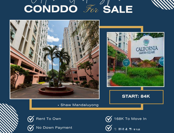 168K To Move In Condo Mandaluying City California Garden Square For Sale