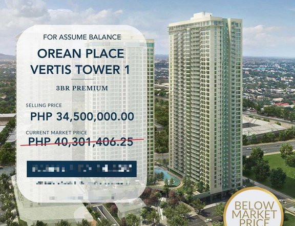 For Sale Bedroom (3BR) Below Market Price Condo Unit at Orean Place, Vertis North, QC