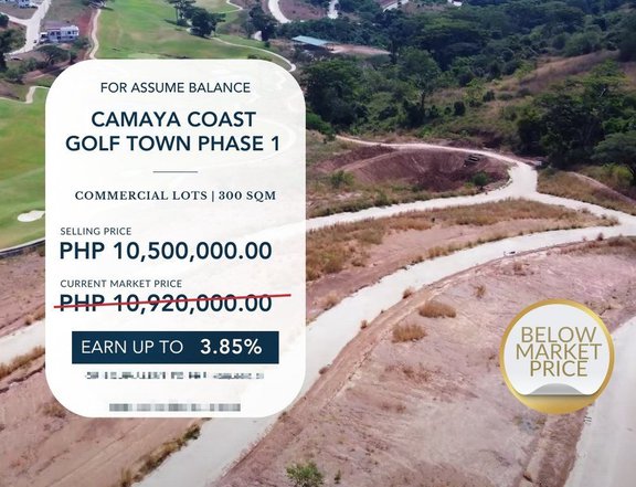 Camaya Coast Below Market Price Golf Town Commercial Lot For Sale