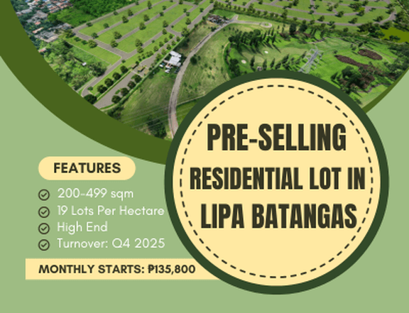 Pre-selling Residential Lot in Lipa, Batangas