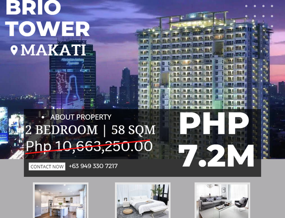 2 BEDROOM Unit with parking  58SQM Facing amenity READY for Occupancy