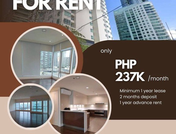 237.00 sqm 3-bedroom Condo For Rent in Rockwell Makati Metro Manila