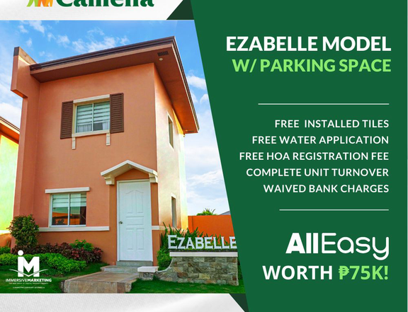 House with Parking Lot in Camella Subdivision | 2-Bedroom Ezabelle RFO