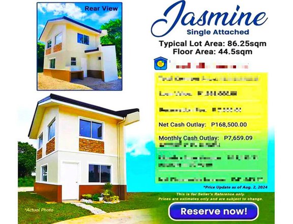 AFFORDABLE HOUSE & LOT FOR SALE IN HILLS VIEW BARAS RIZAL- JASMINE MODEL