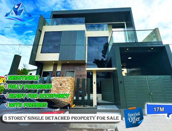 FULLY FURNISHED 3 STOREY SINGLE DETACHED PROPERTY FOR SALE IN SOUTH SPRING BINAN LAGUNA