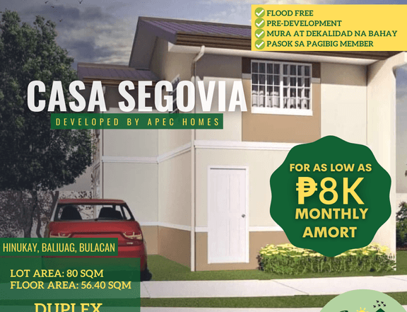 Affordable Duplex/Twin House @ Casa Segovia 8K Monthly Thru Pag-IBIG F