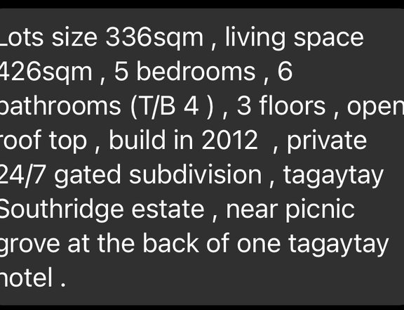 2 Storey, 5 Bedrooms, 6toilet&batch Single Detached house