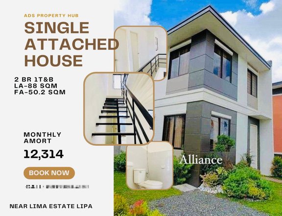2 Bedroom Single Attached House For Sale in Batangas Pre Selling