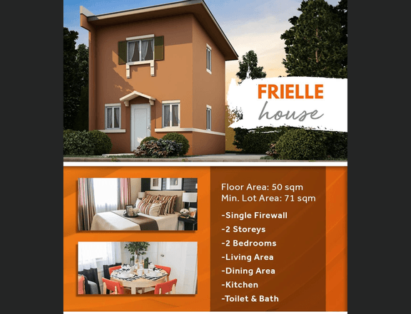 Affordable house and lot Frielle in Sorsogon along Maharlika Highway.