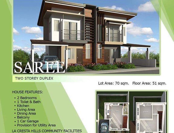 2-bedroom Duplex / Twin House For Sale thru Pag-IBIG in Carcar Cebu