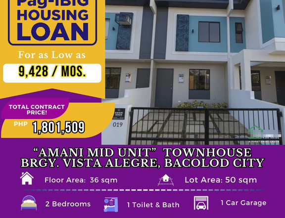 2 BEDROOM PRE-SELLING TOWNHOUSE  @ VISTA ALEGRE, BACOLOD CITY