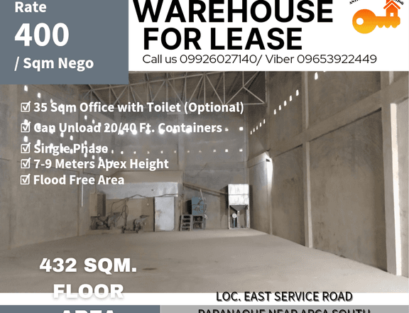 Warehouse (Commercial) For Rent in Paranaque Metro Manila