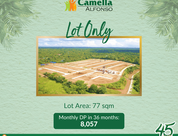 77 sqm Residential Lot for Sale near Tagaytay (8k Monthly DP)