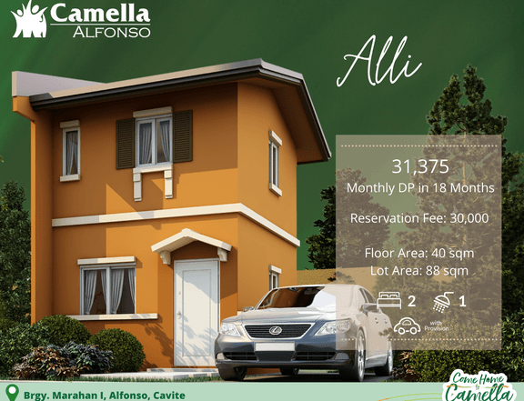 2-Bedroom House For Sale in Cavite (Alli in Camella Alfonso)