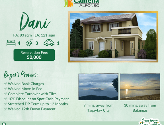 4BR & 3TB House for Sale in Alfonso Cavite (9 mins away from Tagaytay)