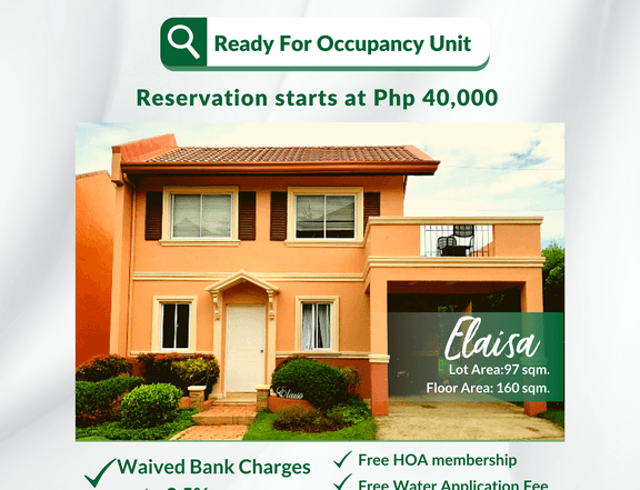Ready for occupancy Unit for your Family!