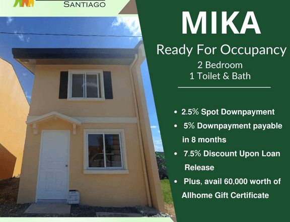 Mika 2 Bedroom RFO unit- House and lot in Santiago City