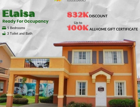 House and lot in Tuguegarao City- ELAISA 5 BR RFO unit w/ BIG DISCOUNT