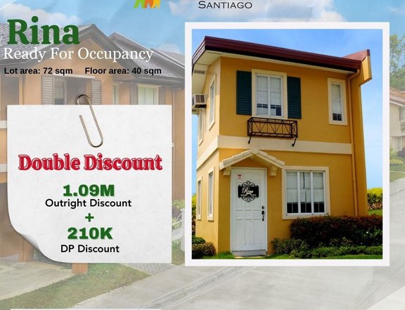 Rina Ready For Occupancy House and lot in Santiago City- Big Discount