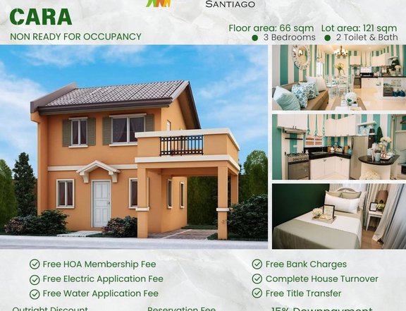 House and lot in Santiago City NRFO 3 Bedroom 300k Outright Discount