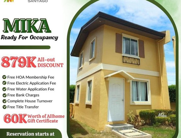 House and lot in Santiago City Mika Ready For occupancy Big Discount
