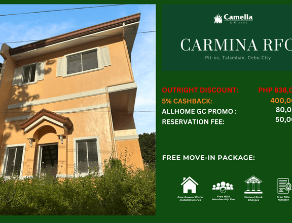 400K Cashback | 2-Storey House 3BR,2Bath in Pit-os, Cebu City (Move-in Ready)