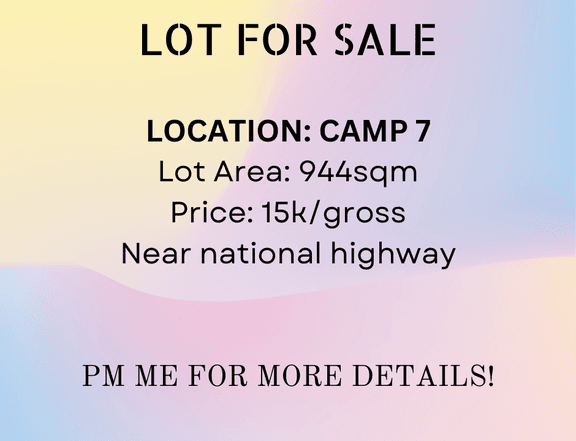 LOT FOR SALE IN CAMP 7 BAGUIO CITY