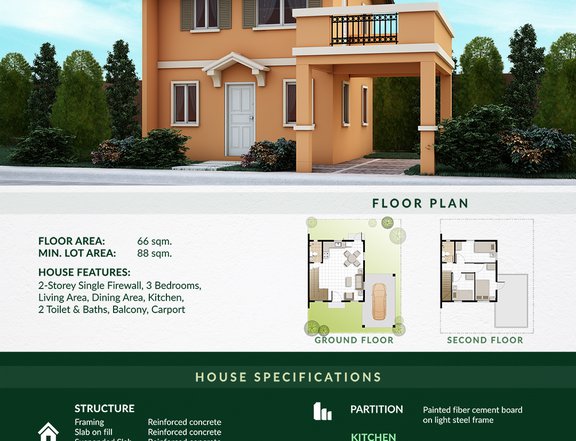 3-bedroom Single Attached House For Sale in Alfonso Cavite