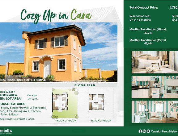 3 Bedroom House and Lot near Metro Manila | Cara