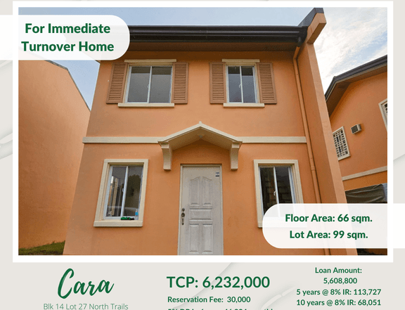 3-bedroom  House For Sale in Santo Tomas Batangas (Cara)