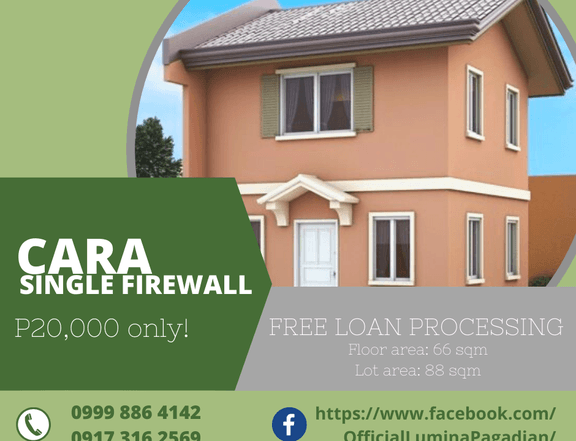 3 BEDROOMS, 2 TOILET & BATH CARA SINGLE FIREWALL (CAMELLA PAGADIAN)