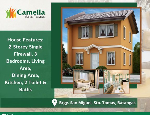 Affordable 3-bedrooms House & Lot  For Sale in Santo Tomas Batangas