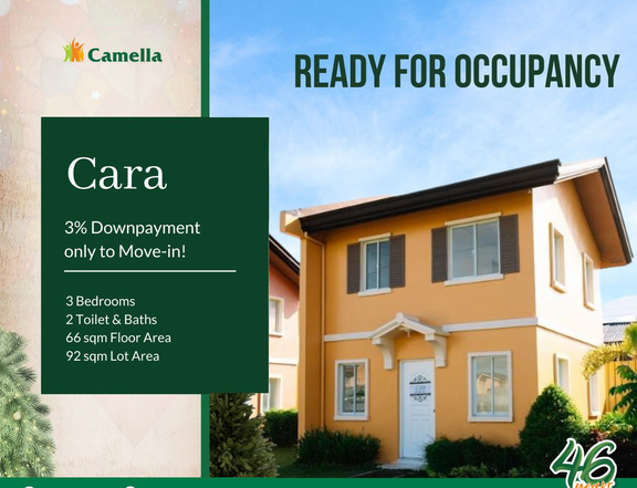 Bacolod House and Lot for Sale in Camella (RFO Cara Unit)