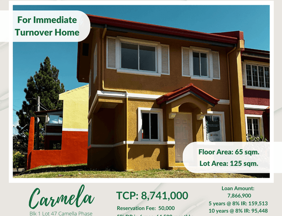 3-bedroom House For Sale in Santo Tomas Batangas (Carmela)