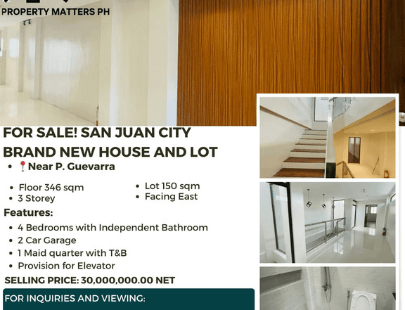 For Sale! San Juan City Brand New house and lot