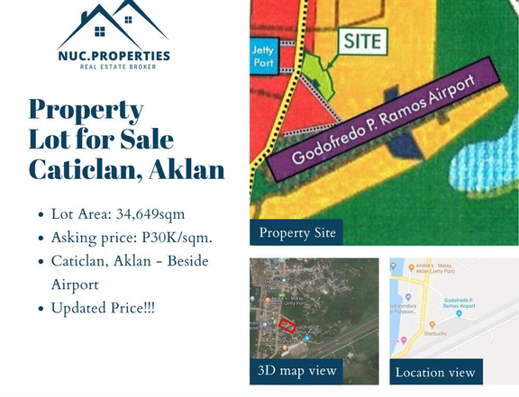 Property Lot for Sale Caticlan, Aklan  Asking price: P30K/sqm.