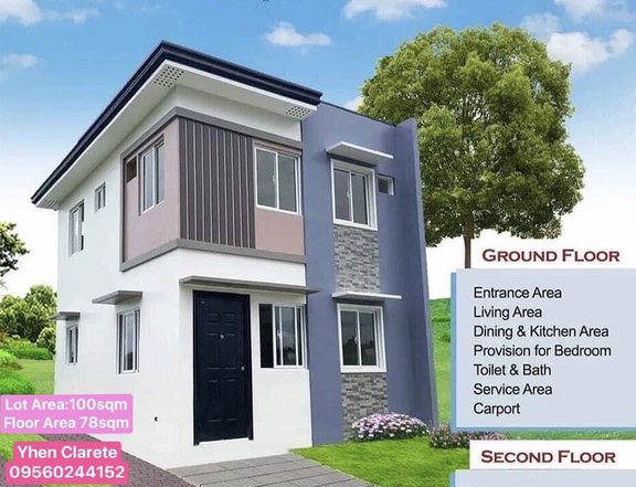 CHANEL- 3bedroom, 2TB, Single Attached House For Sale in Lipa Batangas